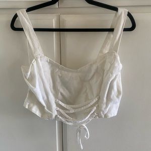 Abercrombie linen crop top